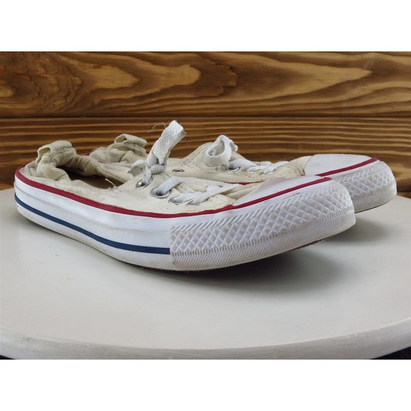 Converse Size 5.5 Sneaker Beige Fabric Medium All Star Lace Up Women - Picture 4 of 11